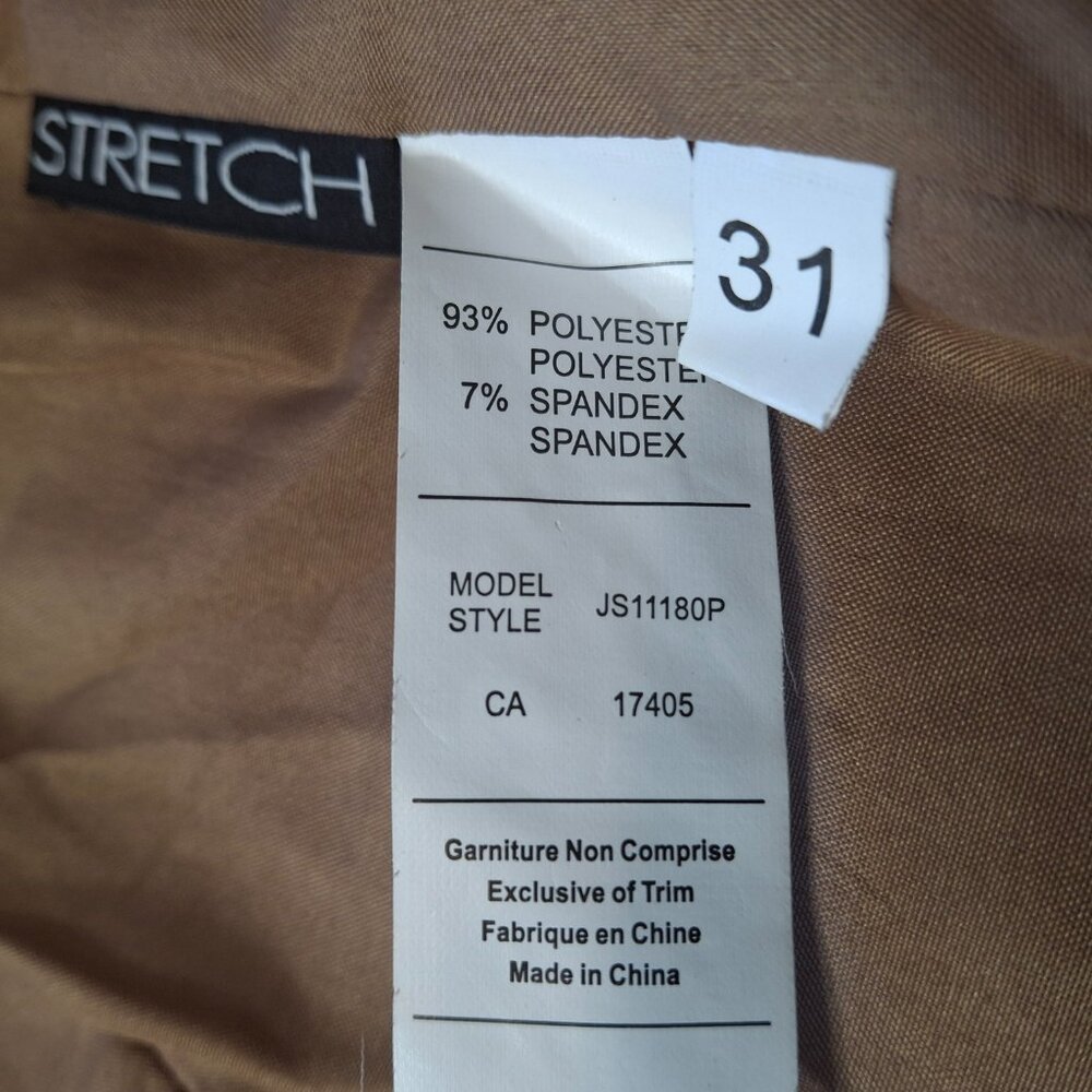 Conrad C Proportion Petite Womens Faux Suede Blazer Jacket Sz 12 Brown Coat Y2K - Picture 15 of 16